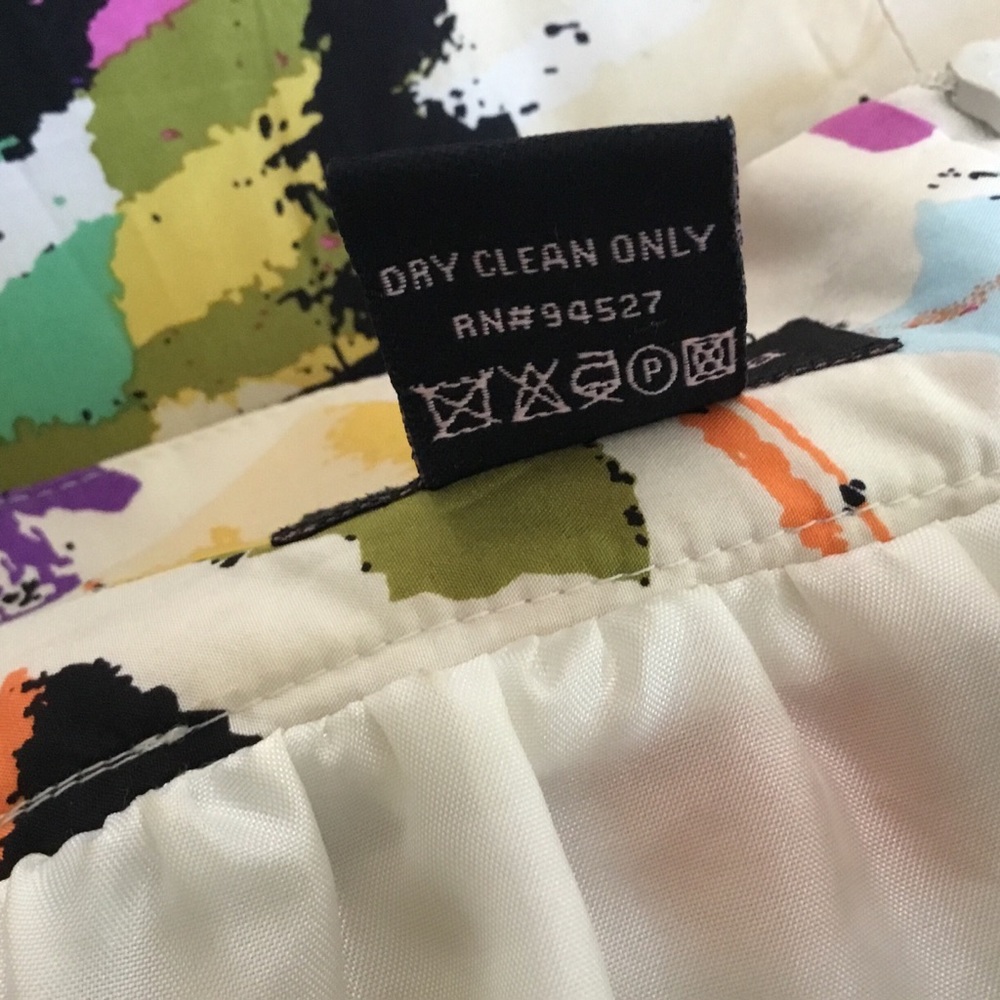 ISABEL & NINA silk abstract A-line circle skirt 12 - Picture 5 of 5